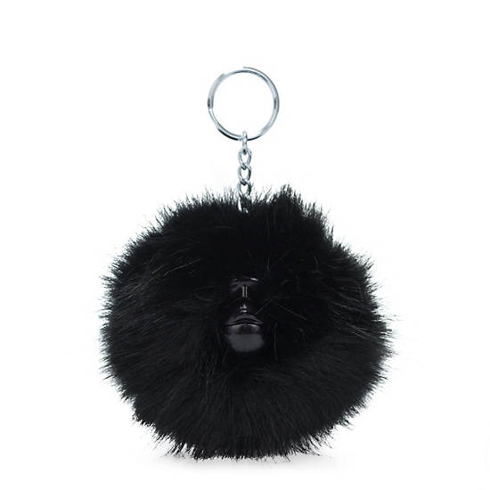 Kipling Pompom Monkey Keychain Accessories True Black | CA 1956KO